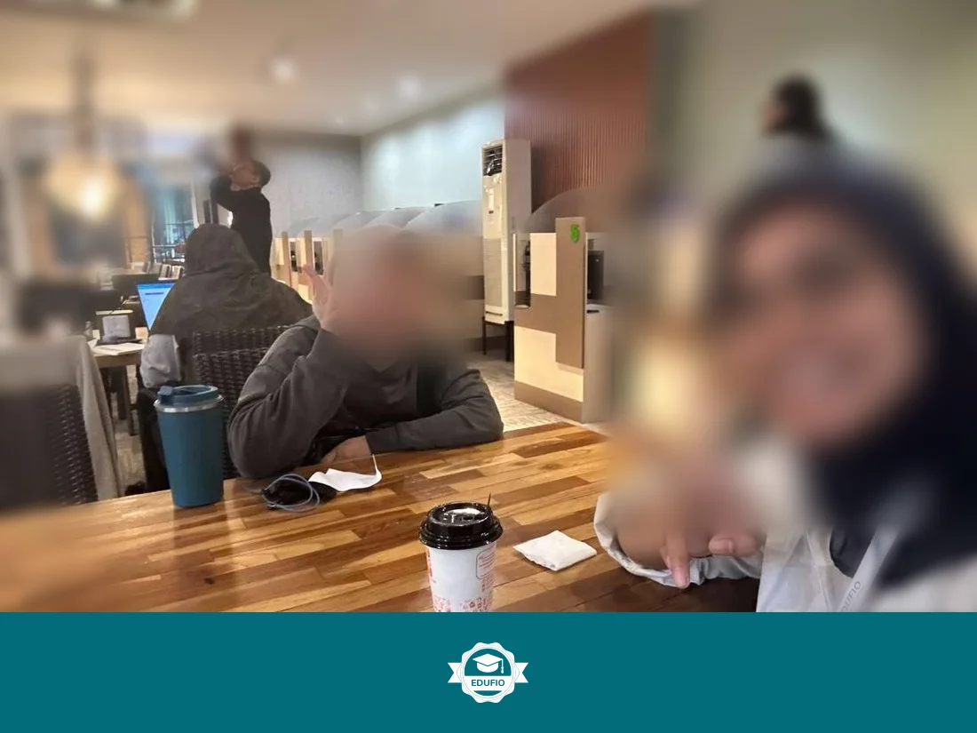 Dari ruang kelas les akuntansi Jogja Edufio