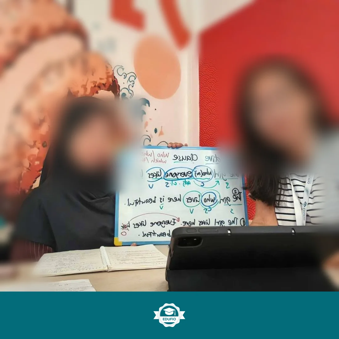Dari ruang kelas les IELTS Jogja Edufio