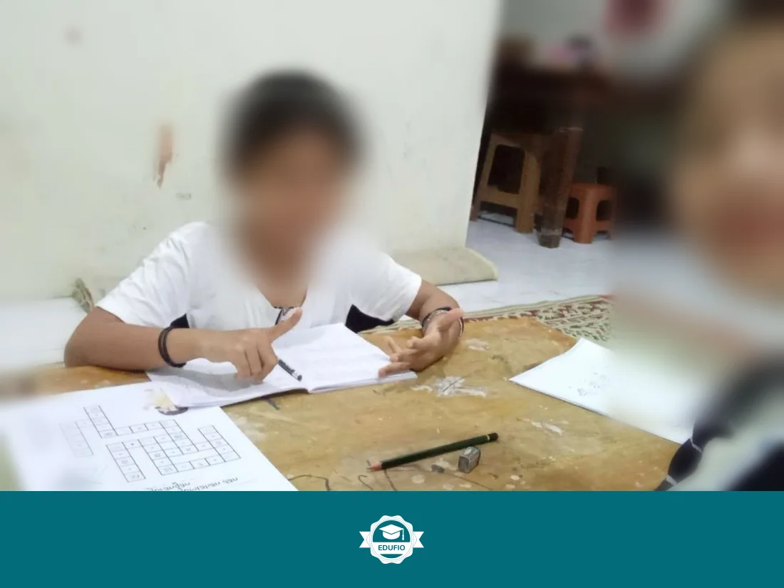 Momen sesi les jarimatika Jogja sedang berlangsung