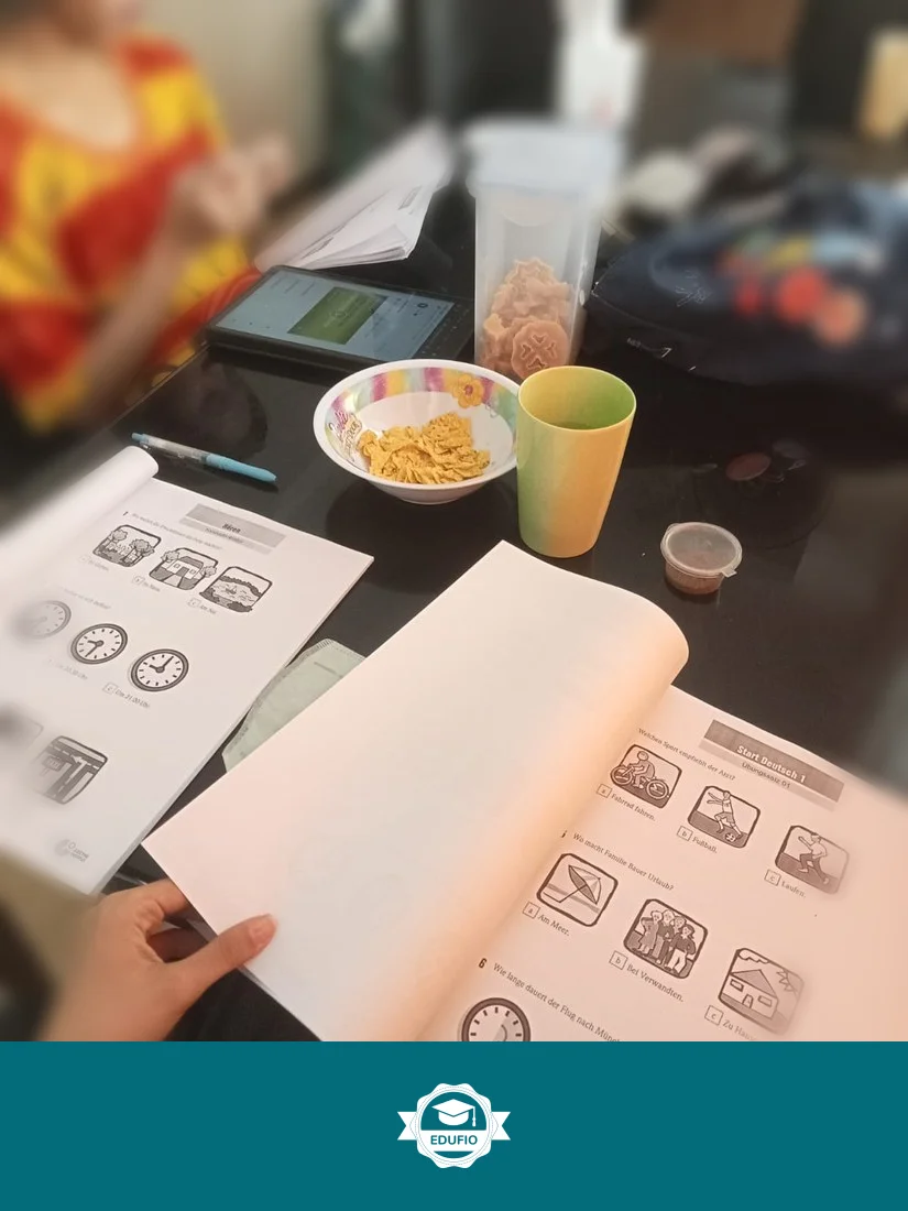 Galeri kelas les bahasa jerman Jogja: siswa bersama tutor Edufio