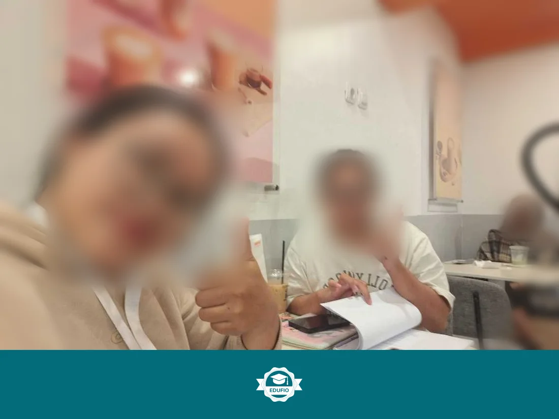 Momen sesi les bahasa jerman Jogja sedang berlangsung