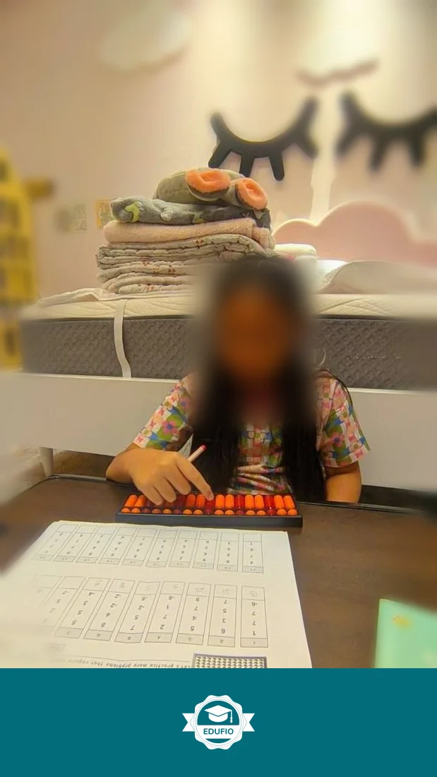 Dari ruang kelas les sempoa Jogja Edufio