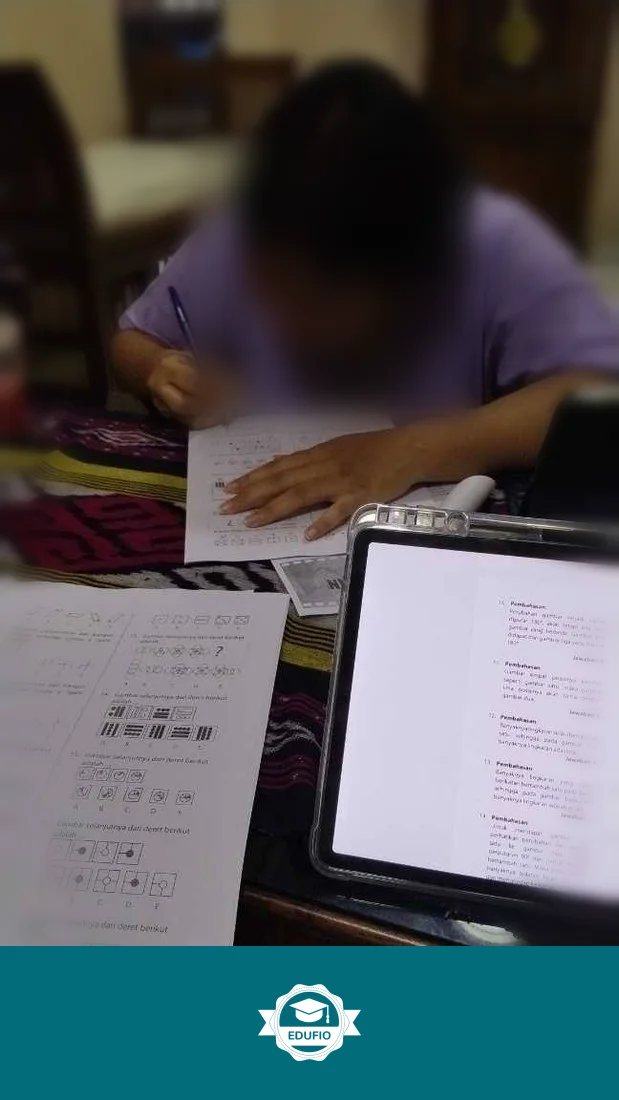 Siswa mengikuti les TPA & psikotes Jogja bersama tutor Edufio